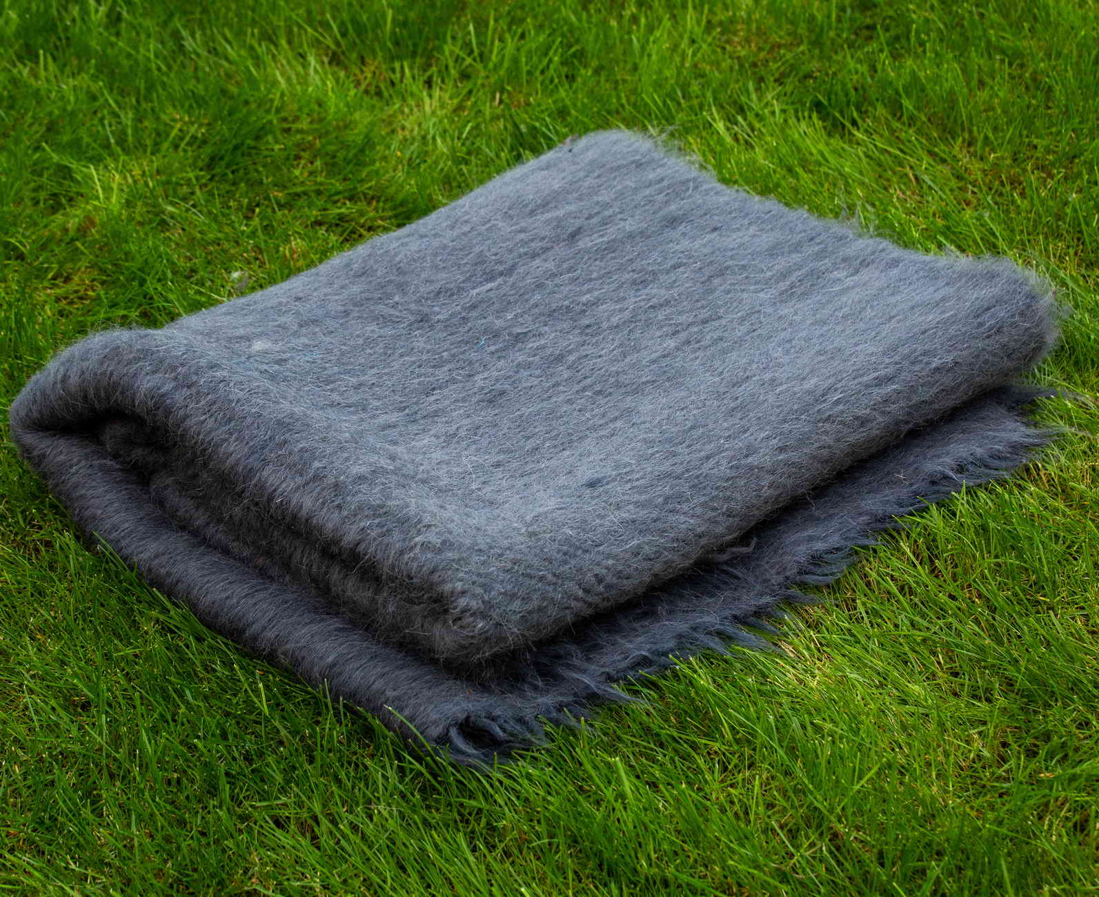 Hand Woven Woolen Blanket Grey Brown KOCR-23A - WoolSome